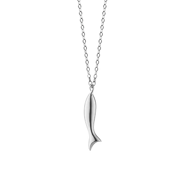 Classic Charm Silver Perserverance Fish Pendant