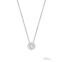 Diamond Cluster Pendant Necklace, Small