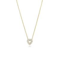 Tiny Treasures Yellow Gold Diamond Heart Necklace