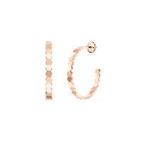 Bee De Chaumet Medium Rose Gold Hoop Earrings