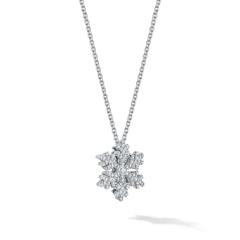 Pavé Diamond Snowflake Pendant