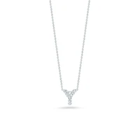 Tiny Treasures Love Letter Y White Gold and Diamond Pendant