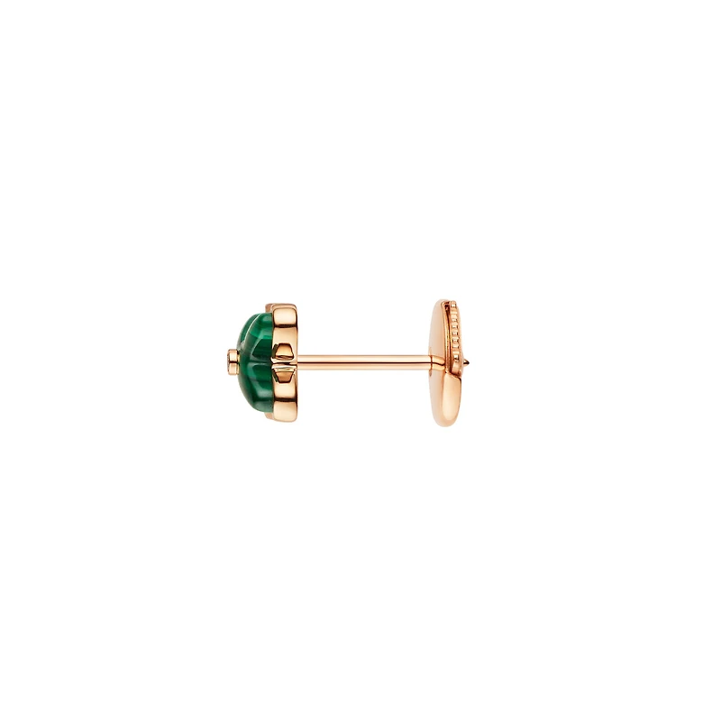 Jeux De Liens Rose Gold, Malachite and Diamond Single Stud Earring