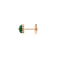 Jeux De Liens Rose Gold, Malachite and Diamond Single Stud Earring