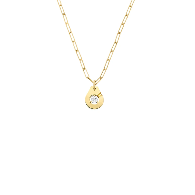 Menottes R10 Yellow Gold and Diamond Pendant