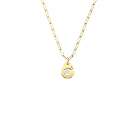 Menottes R10 Yellow Gold and Diamond Pendant