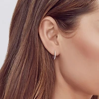 Eternal White Gold and Diamond Hoop Earrings