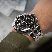 Classic AVI P-51 Mustang Automatic Chronograph 42 mm Stainless Steel