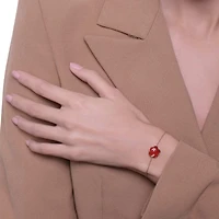 Petit Joli Rose Gold, Carnelian and Diamond Bracelet