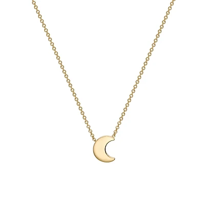 Yellow Gold Moon Pendant for Kids