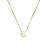 Yellow Gold Moon Pendant for Kids