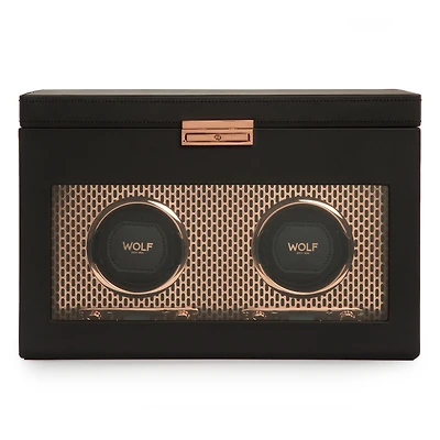 Axis Copper 2 Piece Watch Winder with Storage