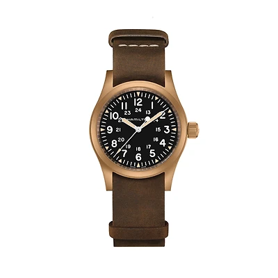Khaki Field Manual 38 mm Bronze and Titanium