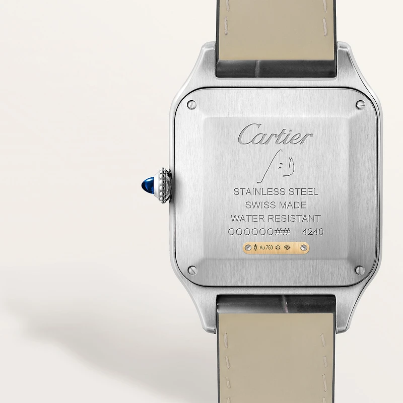 Santos-Dumont Large Quartz 43 X 31 mm Yellow Gold and Stainless Steel