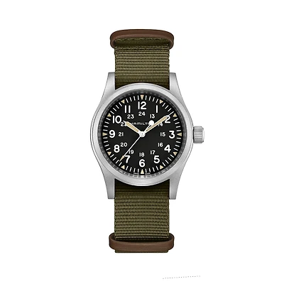 Khaki Field Manual 38 mm Stainless Steel