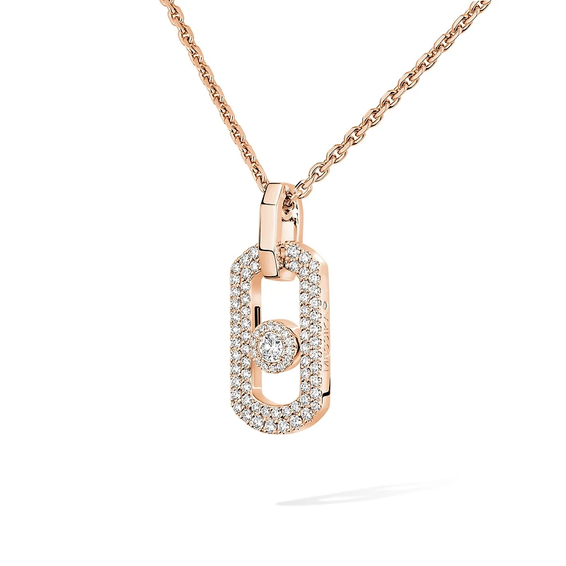 So Move Rose Gold and Diamond Pavé Pendant