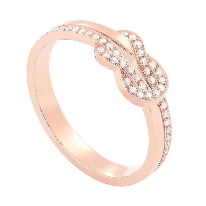 Chance Infinie Rose Gold Diamond Pavé Ring