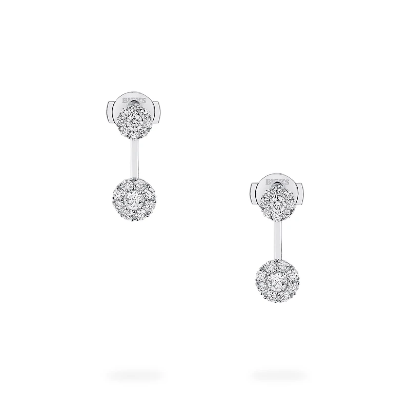 Diamond Cluster Jacket Earrings, Small