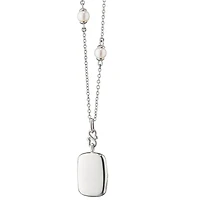Slim Lockets Britt Silver and Pearl Pendant