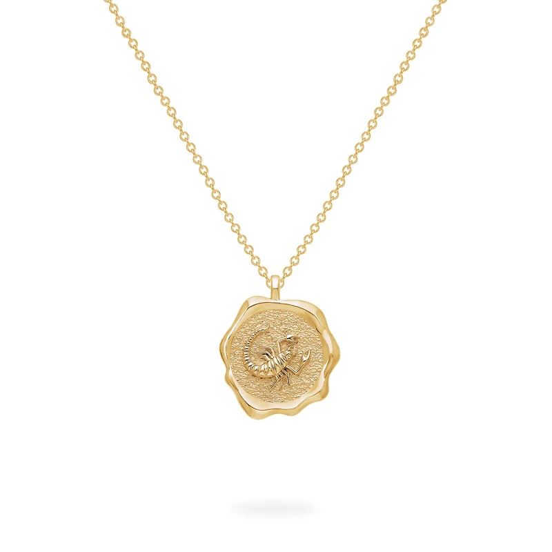 Zodiac Scorpio Pendant in Yellow Gold