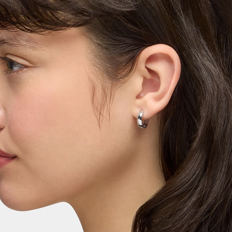 Sterling Silver 13 mm Huggie Earrings