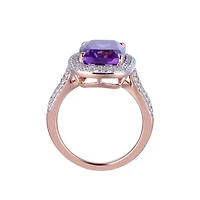 Amethyst Ring in Rose Gold