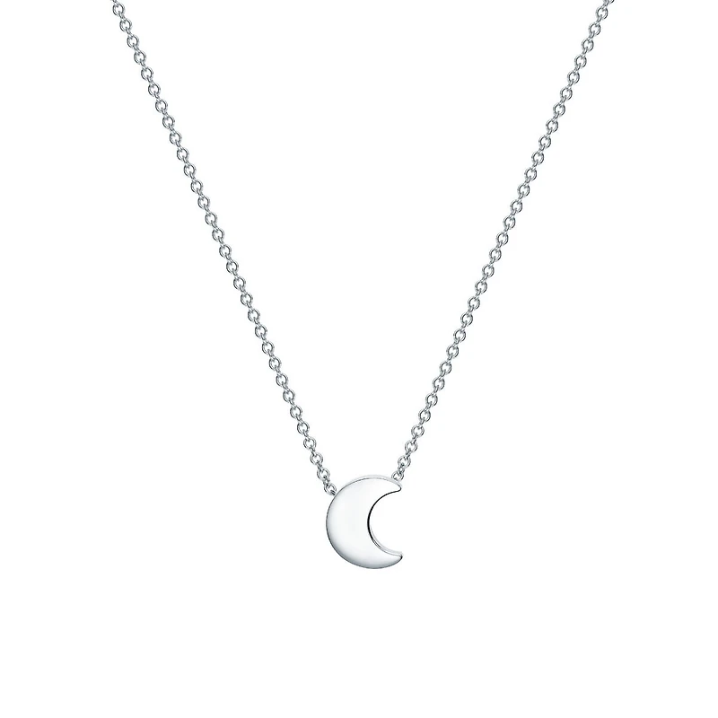Silver Moon Pendant for Kids