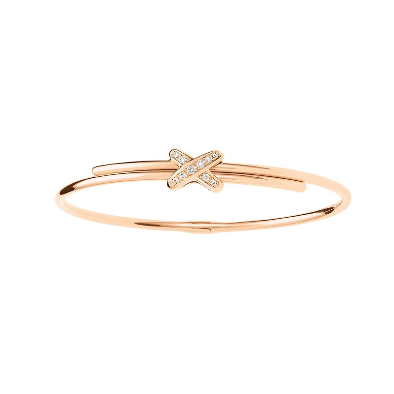 Jeux De Liens Rose Gold and Diamond Pavé Bangle