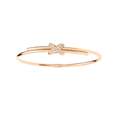 Jeux De Liens Rose Gold and Diamond Pavé Bangle