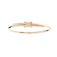 Jeux De Liens Rose Gold and Diamond Pavé Bangle