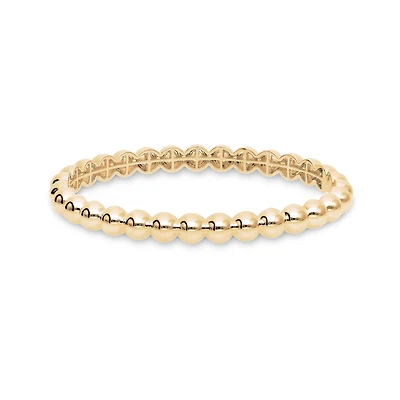 Yellow Gold Beaded Bangle