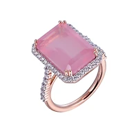 Rose Quartz Ring in Rose Gold