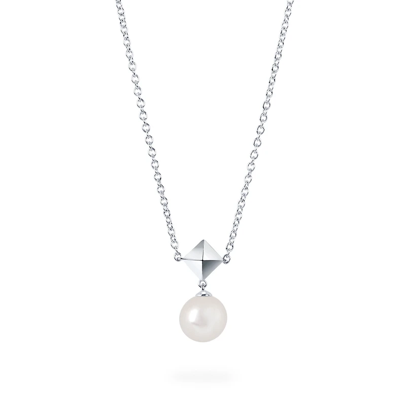 Freshwater Pearl and Stud Drop Pendant