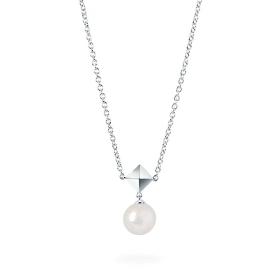 Freshwater Pearl and Stud Drop Pendant