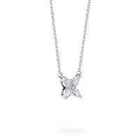 Floral Diamond Necklace in White Gold