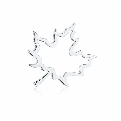 Maple Leaf Brooch, Sterling Silver