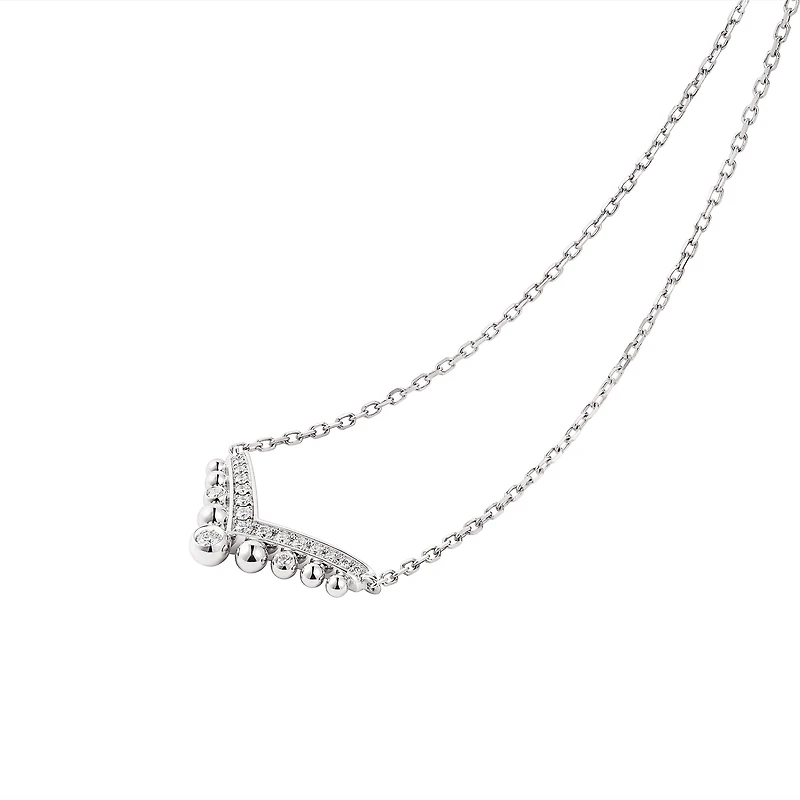 Josephine Aigrette White Gold and Diamond Pendant