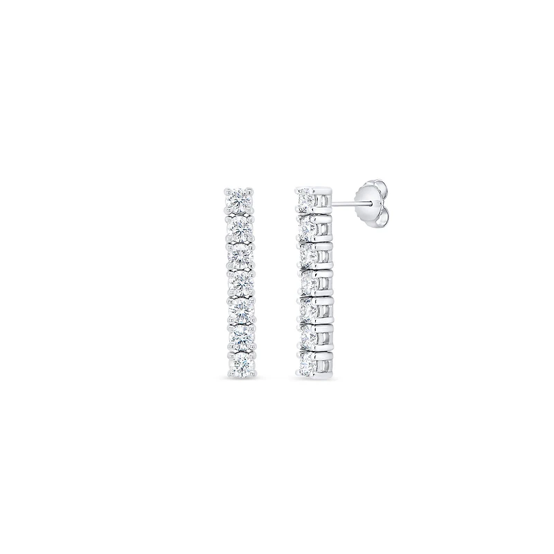 White Gold and Diamond Pavé Stud Earrings