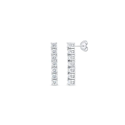 White Gold and Diamond Pavé Stud Earrings