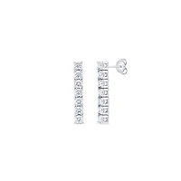 White Gold and Diamond Pavé Stud Earrings
