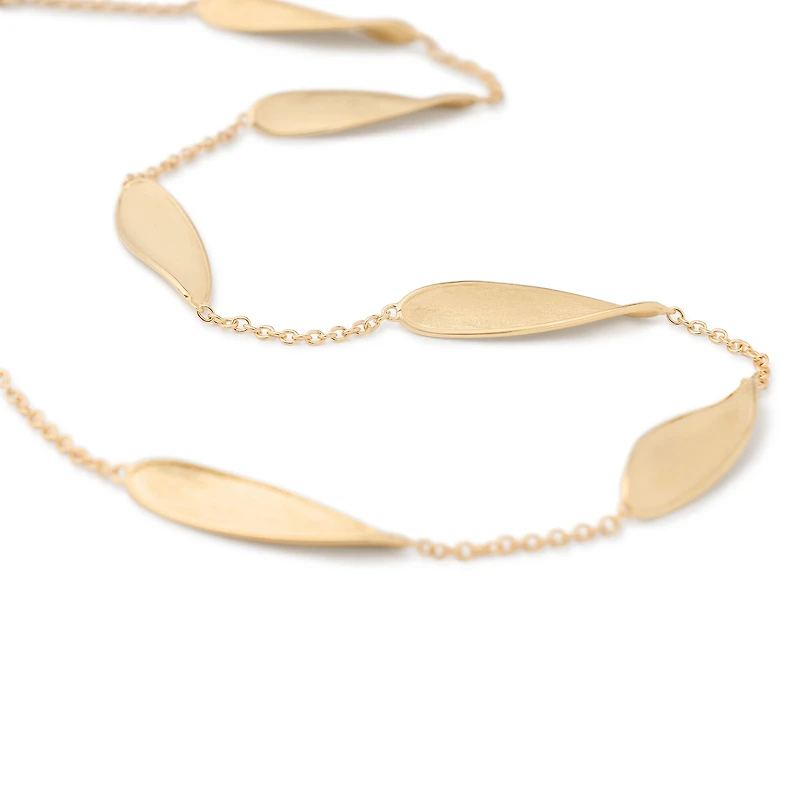 Lunaria Twist Yellow Gold Necklace