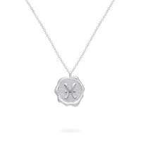 Zodiac Pisces Pendant in Sterling Silver
