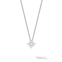 Diamond Square Cluster Pendant Necklace, Small