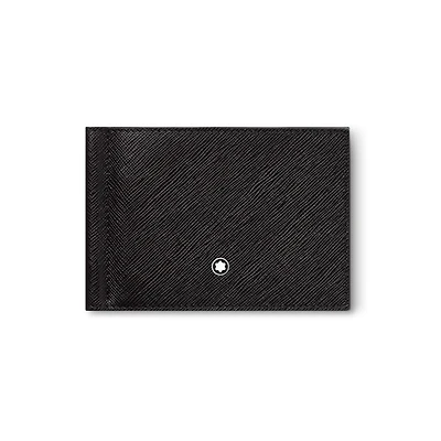 Sartorial Black 6 Card Wallet with Money Clip