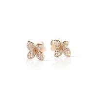 Petit Garden Micro Rose Gold and Diamond Pavé Stud Earrings