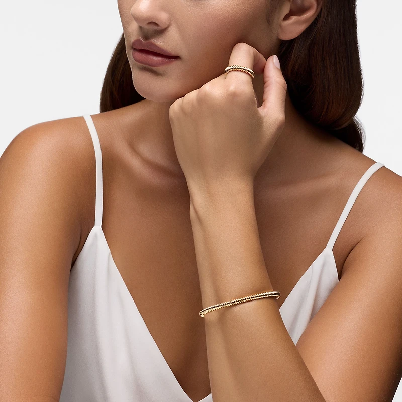 Yellow Gold Spiral Bangle, Large