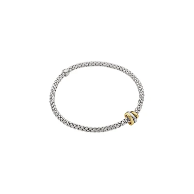 Prima Flex'it  Multi Rondel White Gold Bracelet