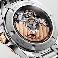 Conquest Automatic 30 mm Stainless Steel and Rose Gold Cap with Diamond