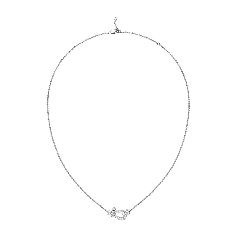 Force 10 Medium White Gold and Diamond Pavé Pendant