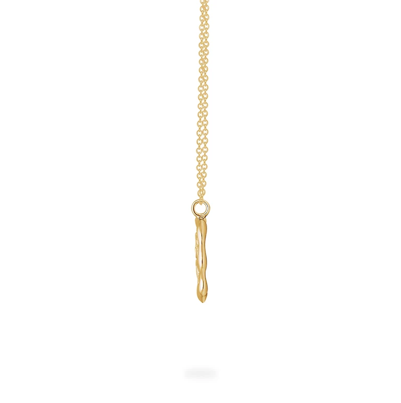 Zodiac Gemini Pendant in Yellow Gold